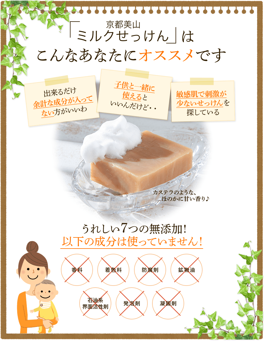 MILK SOAPはこんなあなたにオススメです